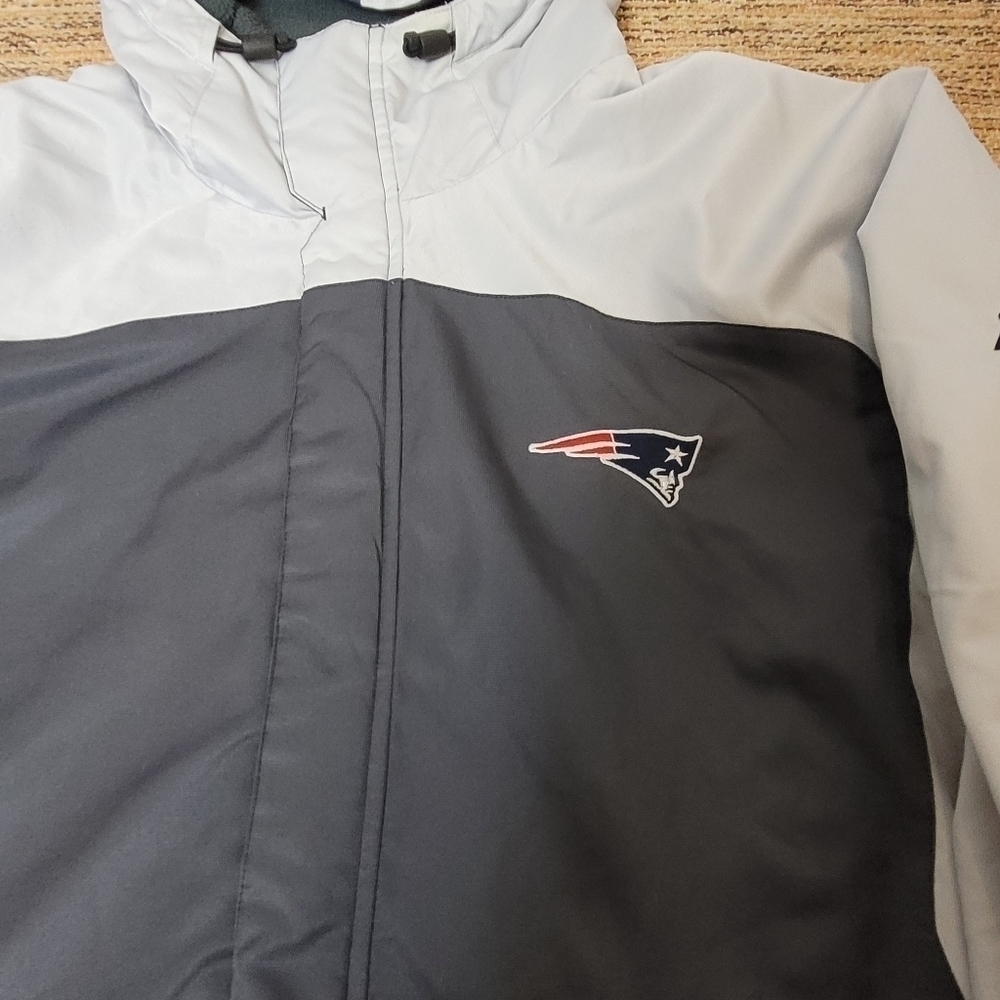 VINTAGE 90s New England Patriots Warm Jacket NFL REEBOK - Picture 12 of 13